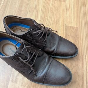Clarks Brown Leather Oxford Shoes for Business Casual